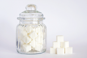 Jar of sugar cubes to highlight popular elimination diets