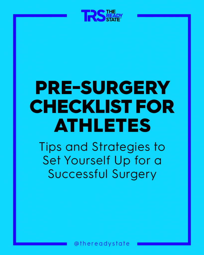 Infographic Detailing A Pre-Surgery Checklist For Athletes